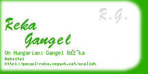 reka gangel business card